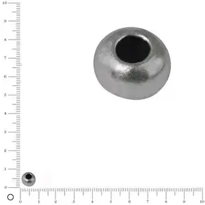 Rayher Perle en métal - argenté - 6 mm - 6 pcs pas cher