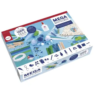 Comparateur de prix : Rayher Hobby Mega boîte de bricolage Space 1.000pces, tons blanc/bleu/vert, boîte