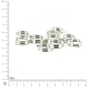 Comparateur de prix : Rayher 2224421 SB-Btl Lot de 10 Anneaux fendus Platine 7 mm