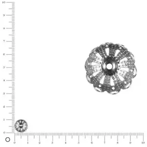 Comparateur de prix : RAYHER hobby 2225122 filigrankappel, 10 mm de diamètre-coloris argent-btl)