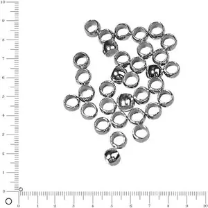 Rayher Perle à écraser - Ø 2 mm - Argenté vieilli- lot de 35 pcesVendu parscrapmalin