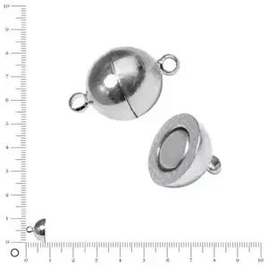 Comparateur de prix : Rayher Fermoir magnétique extra fort p. bijoux, 10 mm ø, plaqué argent, 2224162
