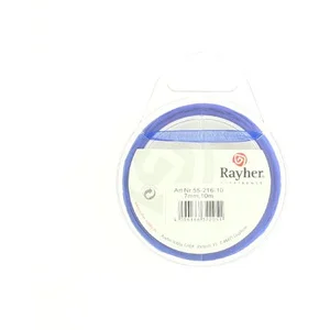 Comparateur de prix : Rayher Ruban organdi - Bleu foncé - 0,7 cm x 10 m.