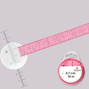 Rayher Ruban organdi - rouleau de 10 m x 0,7 cm RoseVendu parscrapmalin