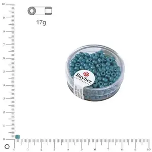 Comparateur de prix : Rayher 14316404 Boîte de 17 g de perles de rocaille métalliques, mat, 4 mm, turquoise