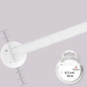 Comparateur de prix : Rayher Ruban satin - rouleau de 10 m x 0,7 cm - Blanc