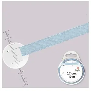 Rayher 5521308 Ruban de satin, 7 mm, SB de rouleau de 10 m, h. BleuVendu parscrapmalin
