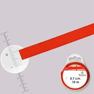 Rayher 5521334 Ruban de Satin, 7 mm, SB de Rouleau DE 10 m, OrangeVendu parscrapmalin