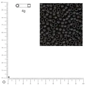 Miyuki Delicas 11/0 métallique dépoli - Gris acier DB0321 MAT - 4 gVendu parscrapmalin