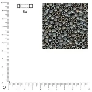 Comparateur de prix : Rayher Miyuki Delicas 11/0 métallique dépoli - Anthracite DB0307 MAT - 6 g