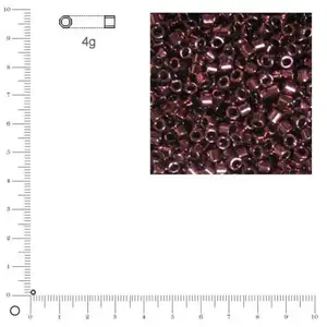 Miyuki Delicas 11/0 métallique - Bordeaux DB0012 - 4 g