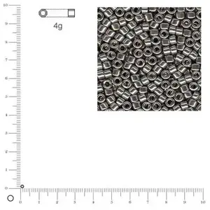 Miyuki Delicas 11/0 métallique - Gris acier DB0021 - 4 gVendu parscrapmalin