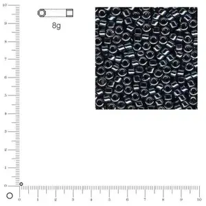 Comparateur de prix : Miyuki Delicas 11/0 métallique - Anthracite DB0001 - 8 g