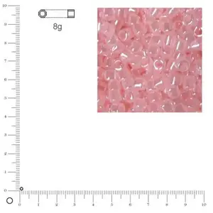 Miyuki Delicas 11/0 éclat de perle - Rose poudre DB0234 - 8 g