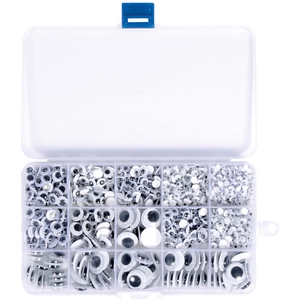 Rayher Yeux mobiles autocollants « Assortiment », boîte de 1 500 pc. pas cher