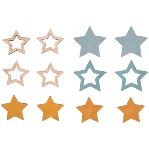Rayher 14 étoiles adhésives miniatures en bois pas cher