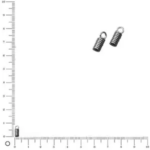 Rayher Attaches pour rubans en cuir - argenté - 2 mm - 4 pcsVendu parscrapmalin