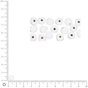 Comparateur de prix : Rayher Lot de 115 perles en bois FSC 100 % polies 6 mm de diamètre Weiß