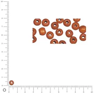Rayher Perles en bois - Polies - Orange - 6 mm - 115 pcs pas cher