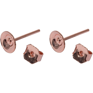 Comparateur de prix : Rayher Boucle d'oreille avec Plateau 6 mm 4 pcs Couleur Or rose