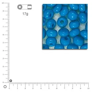 Rayher Rocailles opaques - Turquoise - Ø 2,6 mm x 17 g