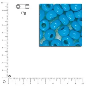 Rayher Rocailles opaques - Bleu clair - Ø 2,6 mm x 17 g