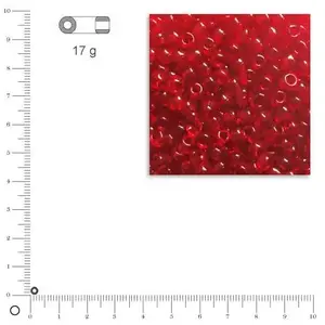 Rayher Rocailles transparentes - Rouge - Ø 2,6 mm x 17 g pas cher