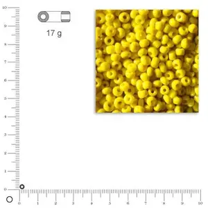 Rayher Mini-rocailles opaques - Jaune - Ø 2 mm x 17 g