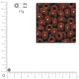 Rayher Rocailles indiennes - Brun foncé - Ø 4,5 mm x 17 g pas cher