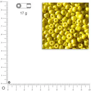 Rayher Rocailles opaques lustrées - Jaune - Ø 2,6 mm x 17 g