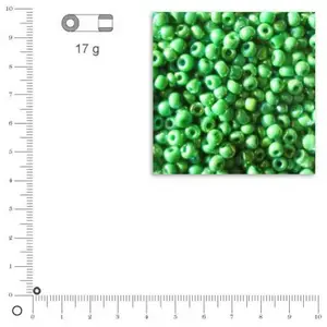 Rayher Rocailles opaques lustrées - Vert - Ø 2,6 mm x 17 g pas cher