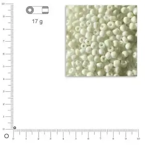 Rayher Mini-rocailles opaques lustrées - Blanc - Ø 2 mm x 17 gVendu parscrapmalin