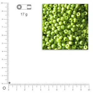 Rayher Mini-rocailles opaques lustrées - Vert clair - Ø 2 mm x 17 g pas cher
