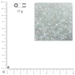 Rayher Rocailles transparentes lustrées - Argent - Ø 2,6 mm x 17 g pas cher