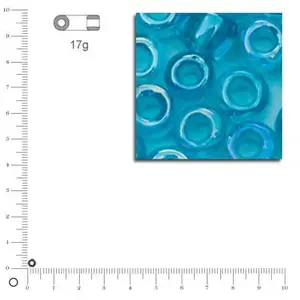 Comparateur de prix : Rayher Mini-rocailles transparentes lustrées - Turquoise - Ø 2 mm x 17 g