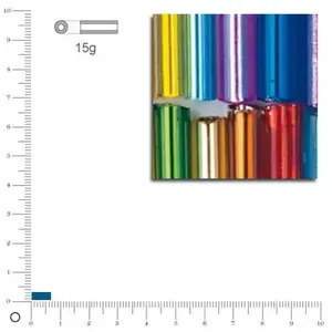 Rayher Rocailles tubes - Assortiment - 7 x 2 mm x 15 g pas cher