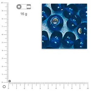 Comparateur de prix : Perle rocaille - Rayher - Bleu foncé - Garniture argent - ø 2,6 mm - 16 g