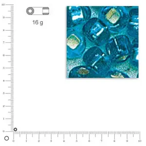 Comparateur de prix : Perle rocaille garniture argentée Turquoise Ø2,6mm 16 g - Rayher