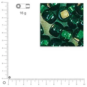 Comparateur de prix : Rayher 1405529 rocailles, 2,6 mm ø Boîte, avec Reflets Argentés, 16 G, Vert