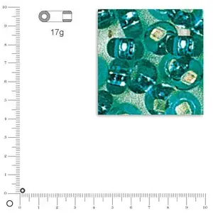 Rayher Rocailles Papillon, 2x4 Mm, Gelé, Boîte 18 G