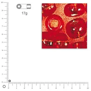 Rayher 1406434 rocailles, 2 mm à Weber, avec Reflets Argentés, Boîte 17 g, Orange