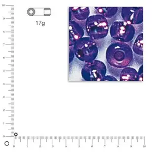 Rayher Rocailles 2mm avec garniture argent - Lilas pas cher