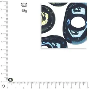 Rayher 14143840 Papillon de rocailles, 3,2 x 6,5 mm, Boîte 18 g, émeraude