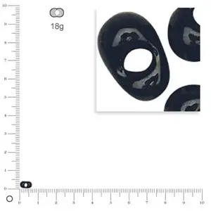 Rayher 14143576 Papillon de rocailles, 3,2 x 6,5 mm, Boîte 18 g NoirVendu parscrapmalin