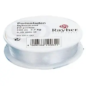 Comparateur de prix : Rayher Fil perlon blanc - Rouleau de 25 m