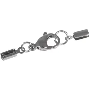 Comparateur de prix : Rayher Fermoir mousqueton p. bijoux, inox, entièrement assemblé platine, 2216221