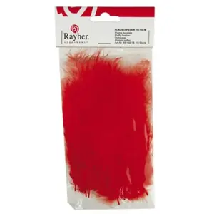 Rayher Plumes - Rouge - 10-15 cm - 15 pces pas cher