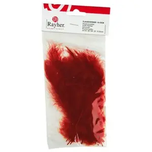 Rayher 8516828 Lot de 15 Plumes en Peluche 10-15 cm Marron rougeâtreVendu parscrapmalin