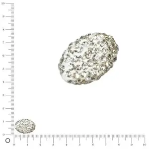 Rayher Perle Shamballa -Ovale - 1,6 x 1,1 cm- Cristal pas cher
