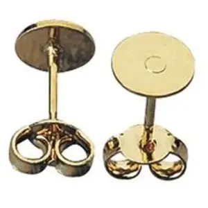 Rayher Boucles d’oreilles à tige av platine clous oreilles 4pc 6mm ø or, 2227906